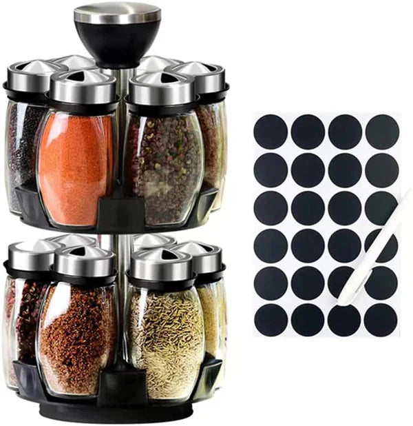 Revolving Spice Rack Organizer Countertop, Spinning Spice Storage Rack Tower Organizer