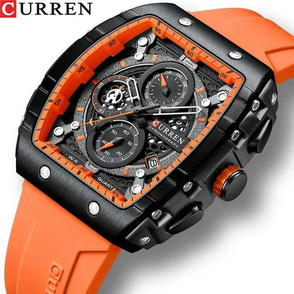 CURREN Rubber Straps Wrist Watch For Men
